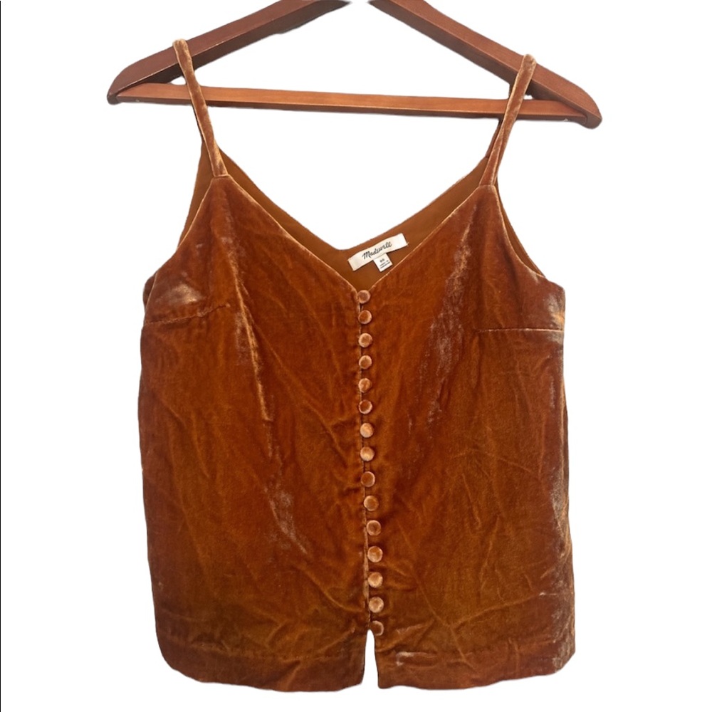 Madewell Rust Colored Button Front Top - image 1